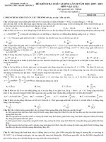 đề thi thử lần 2 năm 2010