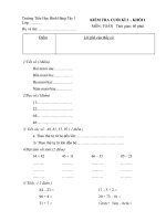 Đề kiểm tra định kỳ học kỳ II