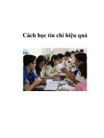 Cách học tín chỉ hiệu quả docx