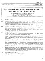 Quy phạm khảo nghiệm trên đồng ruộng hiệu lực phòng trừ dòi đục lá hại rau của các thuốc trừ sâu