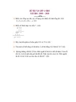 de thi vao lop 6 chon 2009-2010