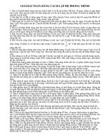 Giai bai toan bang cach lap hpt