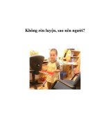Không rèn luyện, sao nên người? doc