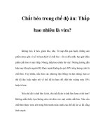 Chất béo trong chế độ ăn: Thấp bao nhiêu là vừa? pot