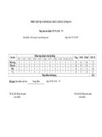 PHIẾU KẾT QUẢ ĐÁNH GIÁ CHẤT LƯỢNG CẢM QUAN potx