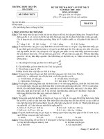 đề thi thu ĐH mã 124 Chuyên Hà Giang