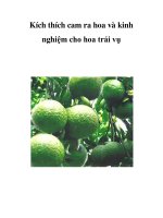 Kích thích cam ra hoa và kinh nghiệm cho hoa trái vụ pdf