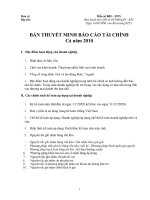 Mẫu thuyết minh báo cáo tài chính cả năm 2000 ppsx