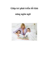 Giúp trẻ phát triển tốt khả năng ngôn ngữ pot