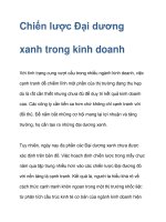 Chiến lược Đại dương xanh trong kinh doanh pps
