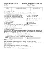 Đề KT HKII sinh 6 (09-10)