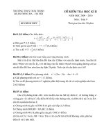 Đề thi HK 2 Toán 9 - THCS Thái Thịnh