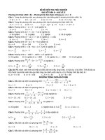 Đề trắc nghiệm đại số 8 HK II