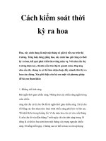 Cách kiểm soát thời kỳ ra hoa pot