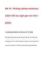 Bài 16 - Writing concise sentences ppsx
