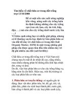Tìm hiểu về chất hữu cơ trong đất trồng trọt docx
