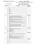 ĐÁP ÁN MÔN PHÁP VĂN KHỐI D NĂM 2004 pdf