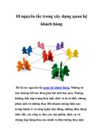 10 nguyên tắc trong xây dựng quan hệ khách hàng pot