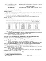 ĐỀ CHÍNH THỨC MÔN ĐỊA LÝ KHỐI C NĂM 2007 doc