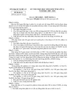 2 ĐỀ THI CHỌN HỌC SINH GIỎI TỈNH LỚP 12 NĂM HỌC 2009 - 2010 MÔN HÓA HỌC BẢNG A VÀ BẢNG B