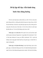 Đi bộ tập thể dục: tiến hành từng bước theo đúng hướng ppt