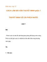 Kiến thức lớp 10 CÁCH LÀM BÀI VĂN THUYẾT MINH-thuyết minh về cái phích pptx
