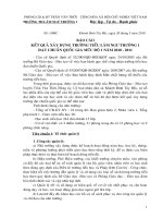 Báo cáo kết quả xây dựng trường tiểu học Lâm Ngư Trường 1 đạt chuẩn quốc gia mức độ 1 năm 2010-2011