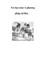 Trẻ học kém vì phương pháp sai lầm doc
