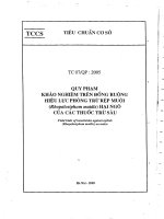 Quy phạm khảo nghiệm trên đồng ruộng hiệu lực phòng trừ rệp muội hại ngô của các thuốc trừ sâu