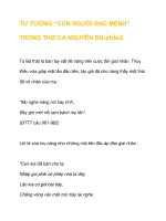 TƯ TƯỞNG “CON NGƯỜI BẠC MỆNH” TRONG THƠ CA NGUYỄN DU-phần2 pps