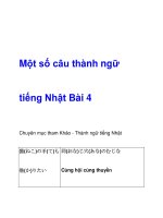 Một số câu thành ngữ tiếng Nhật Bài 4 pps