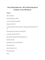 Mở tài khoản thanh toán – Đối với khách hàng đã mở tài khoản, có thay đổi thông tin pptx