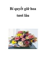 Bí quyết giữ hoa tươi lâu pptx