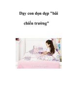 Dạy con dọn dẹp 