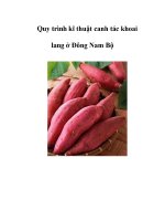 Quy trình kĩ thuật canh tác khoai lang ở Đông Nam Bộ pptx
