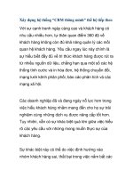 Xây dựng hệ thống “CRM thông minh” thế hệ tiếp theo pptx