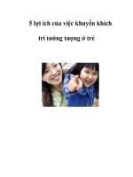 5 lợi ích của việc khuyến khích trí tưởng tượng ở trẻ pdf