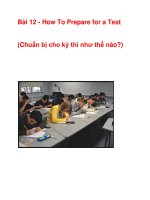 Bài 12 - How To Prepare for a Test pps