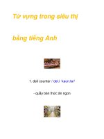 Từ vựng trong siêu thị bằng tiếng Anh pps