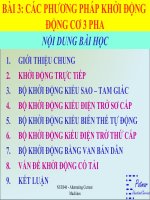 Giáo trình kỹ thuật điện - bài 3 : Các phương pháp khởi động động cơ 3 pha pps