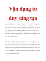 Vận dụng tư duy sáng tạo docx