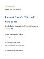 Kiến thức lớp 10 Ca dao Việt Nam –định ngữ hạnh trong đèn hạnh ppsx