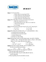 Ôn thi đại học môn Hóa - Đề số 7 ppsx