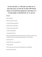 Cho nhà xuất khẩu vay: Thẩm định, quyết định cho vay thuộc thẩm quyền của Giám đốc Chi nhánh NHPTKhách hàng là các loại hình Doanh nghiệp khác (ngoài Hợp tác xã và Doanh nghiệp tư nhân)Hình thức cho vay hạn mức potx