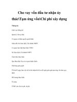 Cho vay vốn đầu tư nhận ủy thácTạm ứng vốnChi phí xây dựng pot