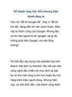 Để thành công, hãy biến thương hiệu thành động từ pdf