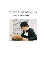 Tự chuẩn bị để học tập là phần quan trọng nhất của việc học - phần 2 docx