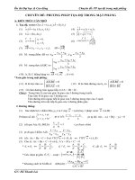 Chuyên đề PP tọa độ trong mặt phẳng