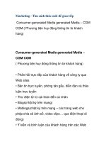 Marketing - Tìm cách thức mới để giao tiếp Consumer-generated pps