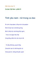 Kiến thức lớp 10 Ca dao Việt Nam –tình yêu nam nữ trong ca dao pot